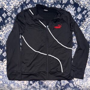 Puma Boys or Girls Size 10/12 Track Jacket with Red Logo. New and waterproof!